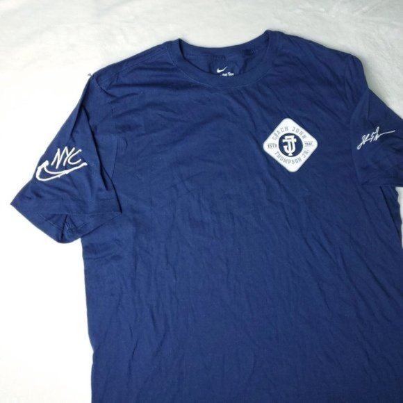 Nike NYC Coach John Thompson Shirt Mens Size L Large Blue Activewear - Picture 1 of 7